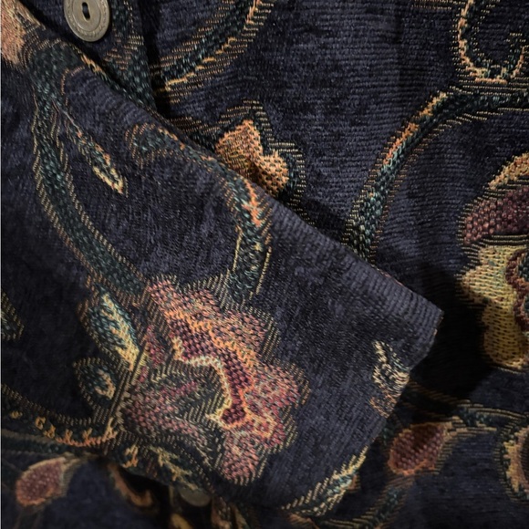 Susan Graver Floral Jacket L - Picture 5 of 6